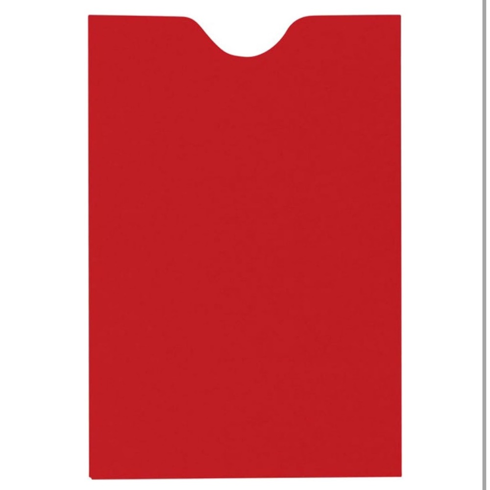 LUXPaper Credit Card Sleeves | 2 3/8" x 3 1/2" | Ruby Red | 80lb. Text | 250 Qty